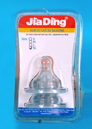 Núm Vú Silicone Cổ Rộng (Vĩ 2 cái)